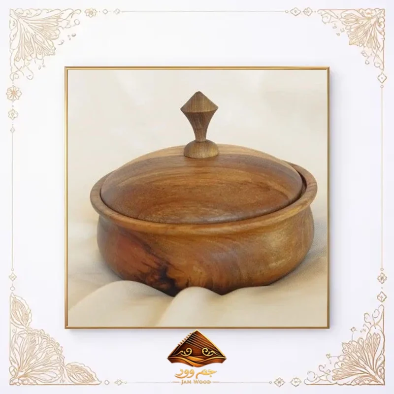 قندان چوبی لبه دار کمژرف